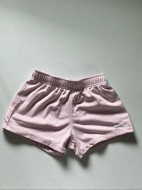 Nike kids girl’s  Light Pink Mesh Running Shorts
